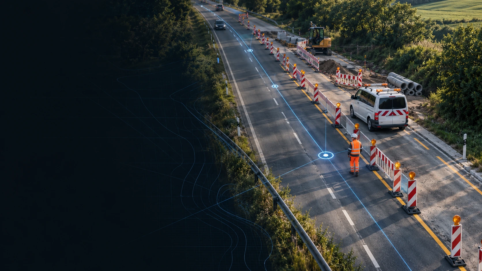 Kontrollfahrt 3 Digitale Strasseninspektion mit Baustelle 1